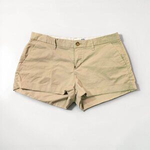 Womens Chino Shorts Size 6 Khaki Rolled Cuff Stretch